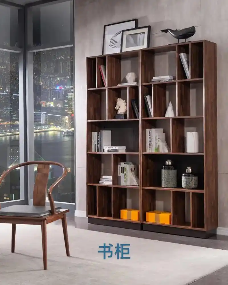 全屋定制,爱格板,肤感板,书柜#书柜 #设计案例分享 #轻奢 - 抖音