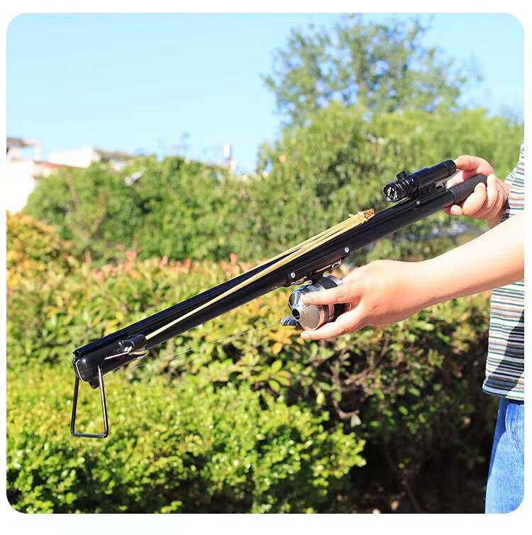 网红射鱼l枪鱼标射鱼打鱼垂钓辅助装备新款神器自动高精度激光弹弓