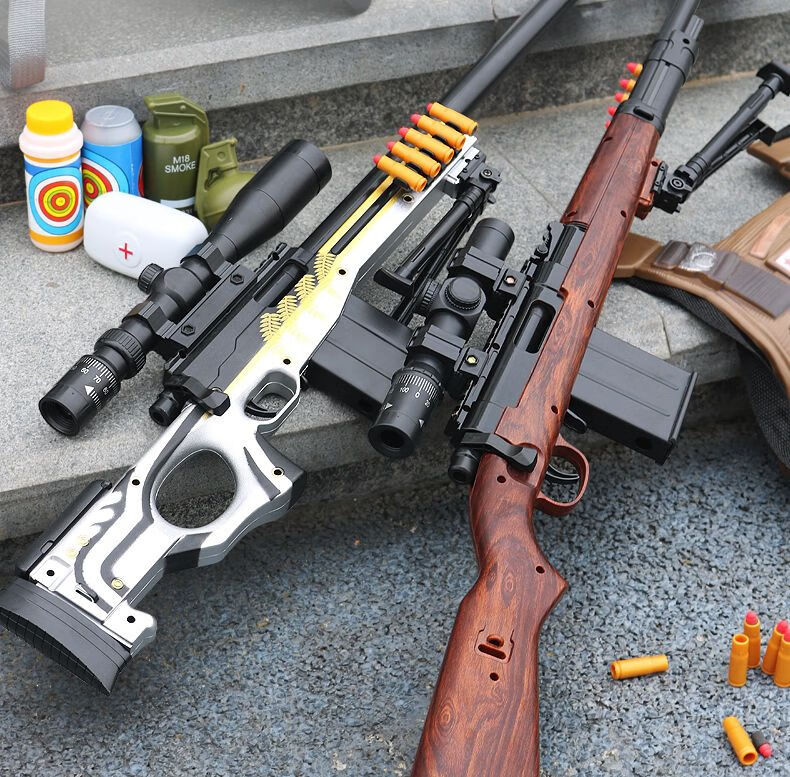 打气球的抢手动摆摊成人awm98k儿童玩具枪抛壳软弹枪绝地求生和平精英