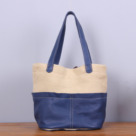 文艺麻布包搭配