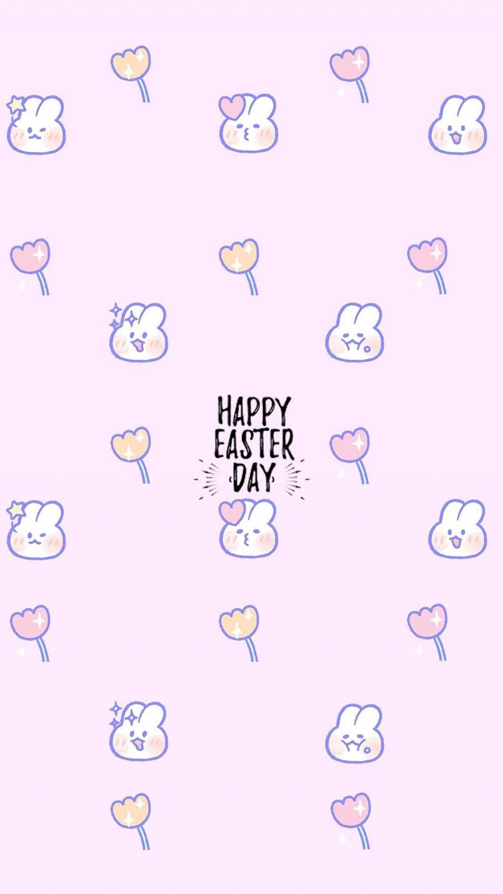 可爱的卡通复活节兔子,高清图片,手机锁屏桌面-壁纸族
