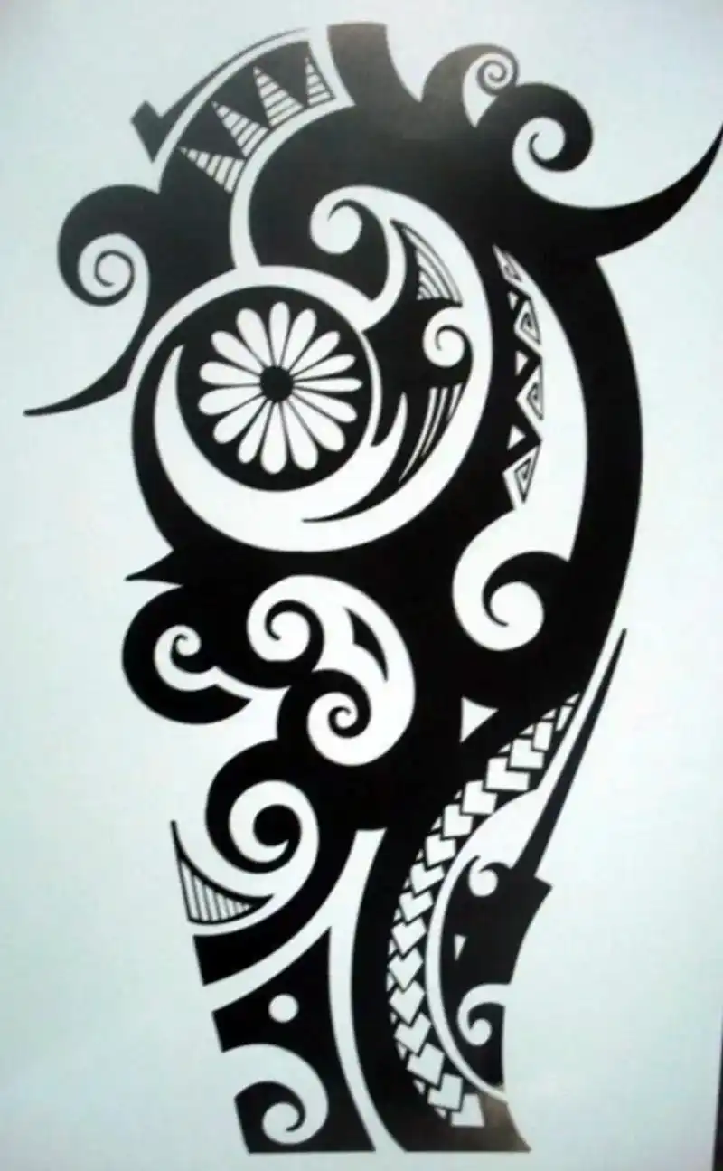 图腾玛雅图腾半甲#泥城 #男生高级感纹身图 #纹身手稿设计  - 抖音