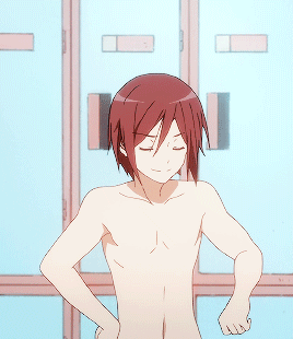 光膀子叉腰微笑抬头gif动图_动态图_表情包下载_soogif