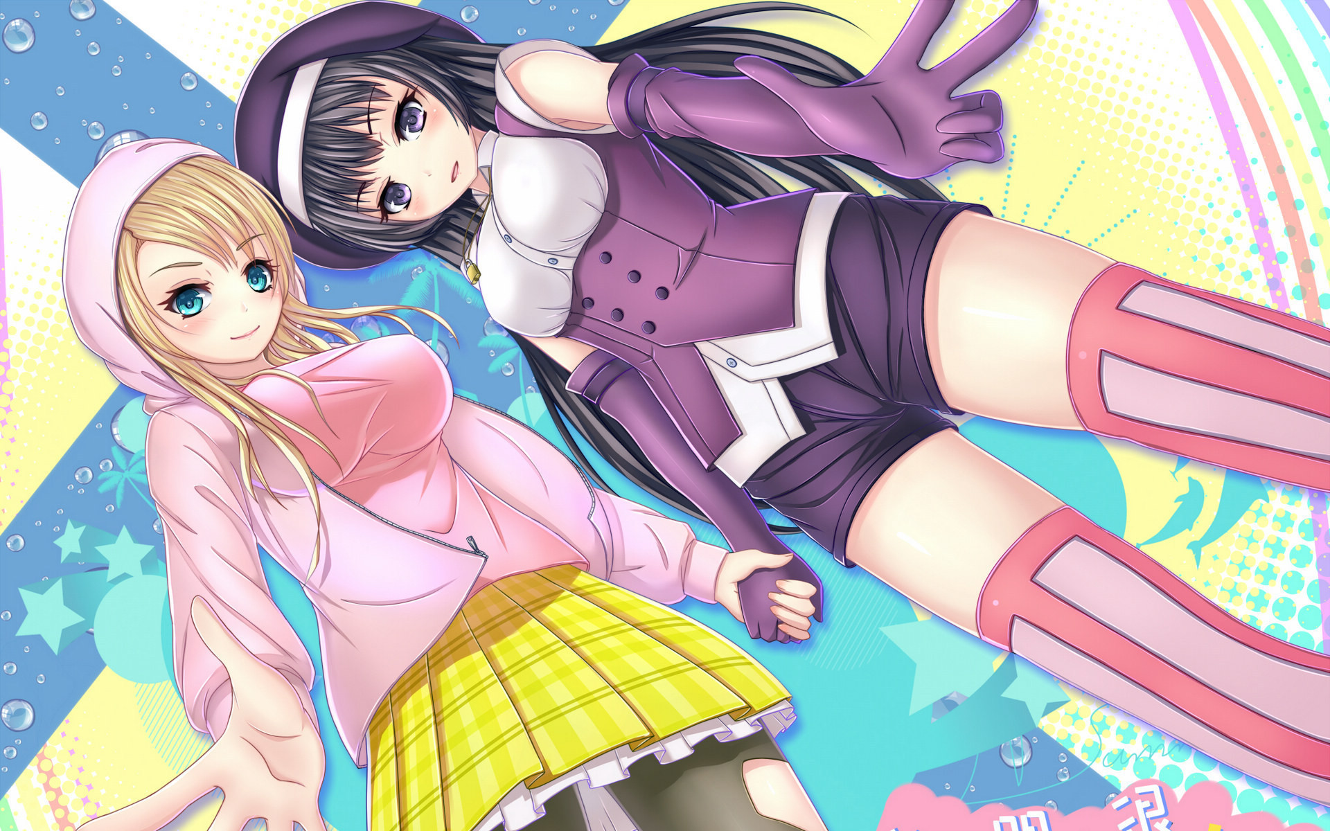 二次元萌妹动漫高清桌面壁纸