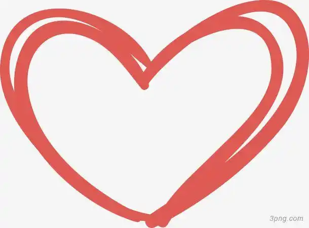 红心png素材透明免抠图片-节日元素