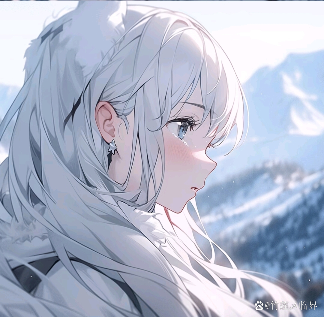 动漫头像和壁纸#  侧脸女生头像