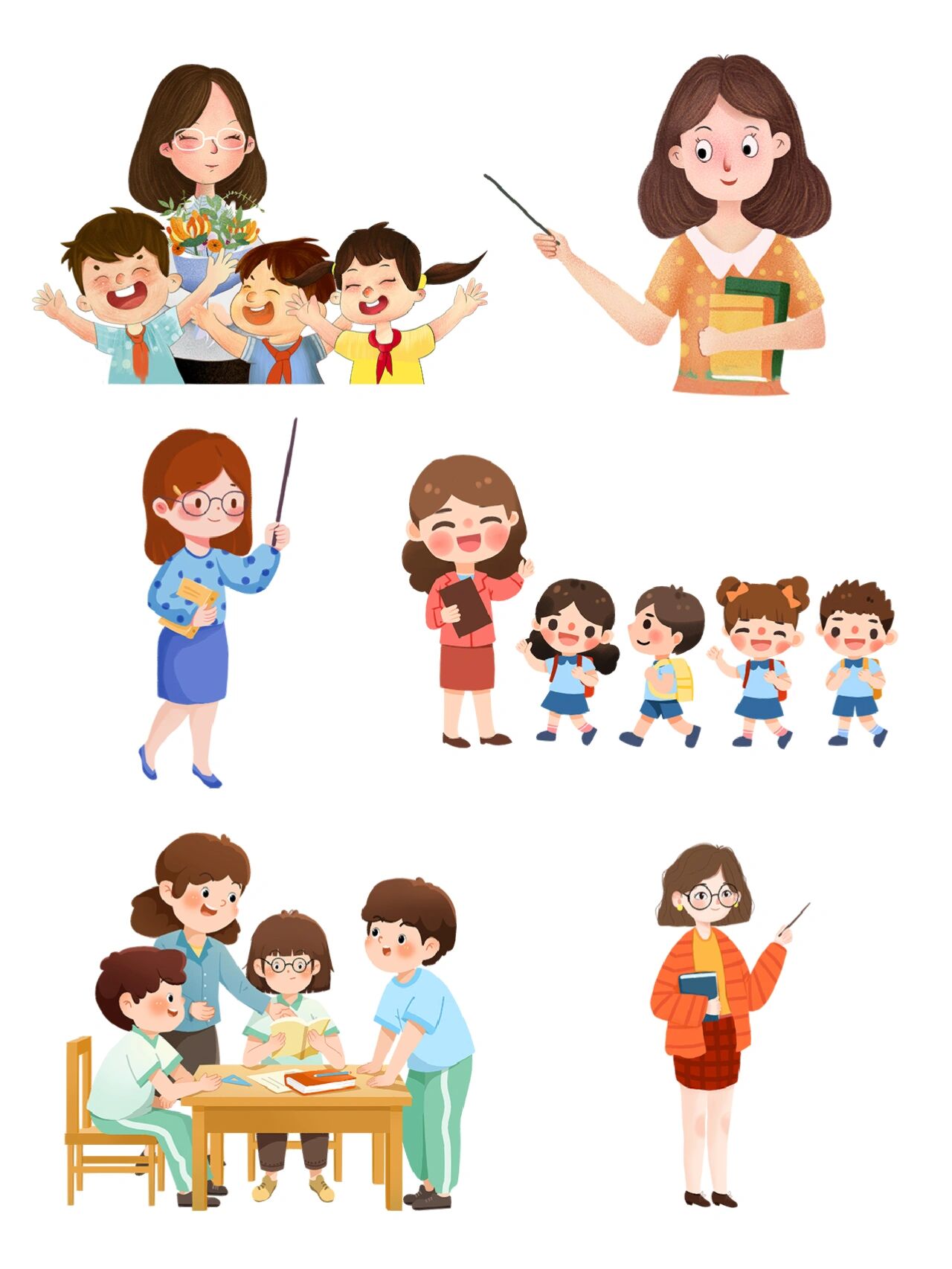 --- 98老师上课教书卡通人物png