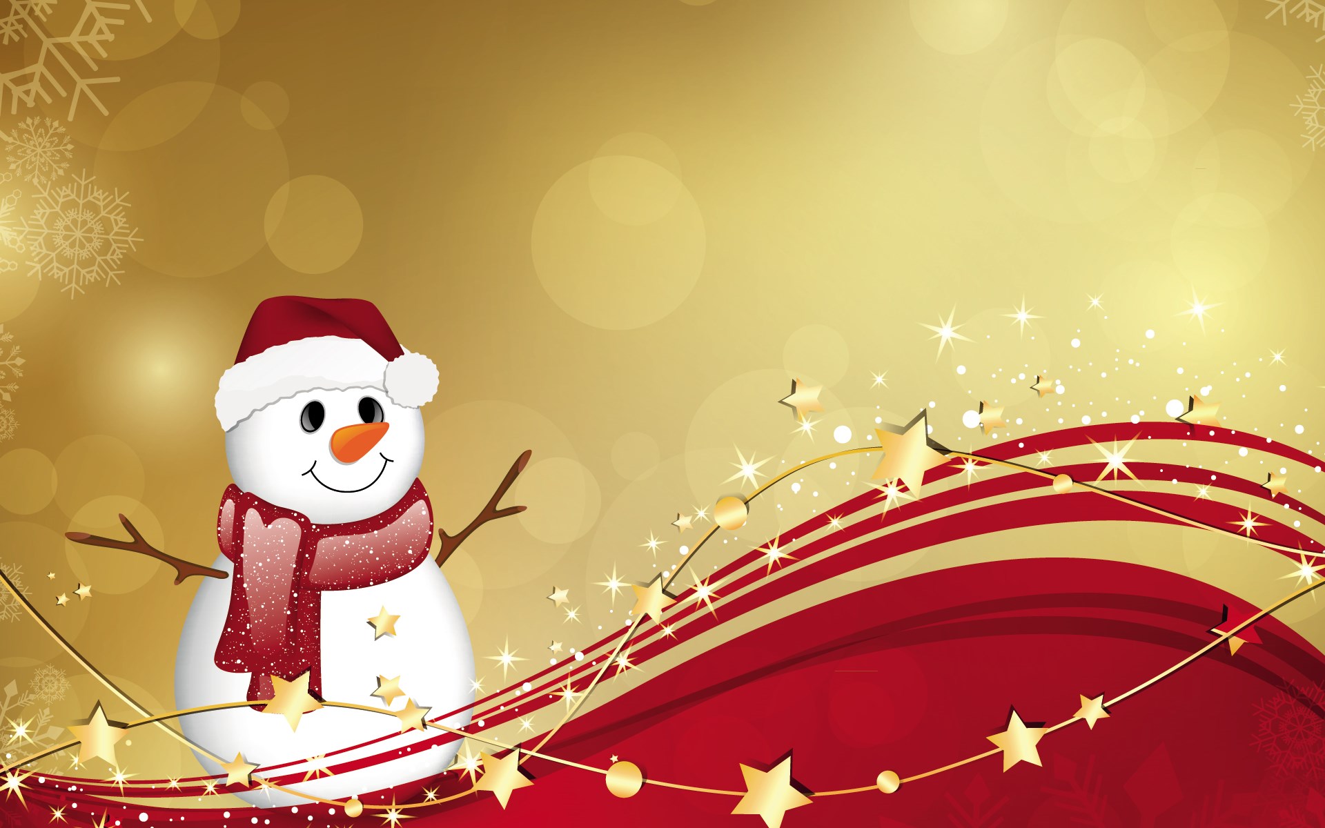 可爱的卡通雪人唯美图片桌面壁纸