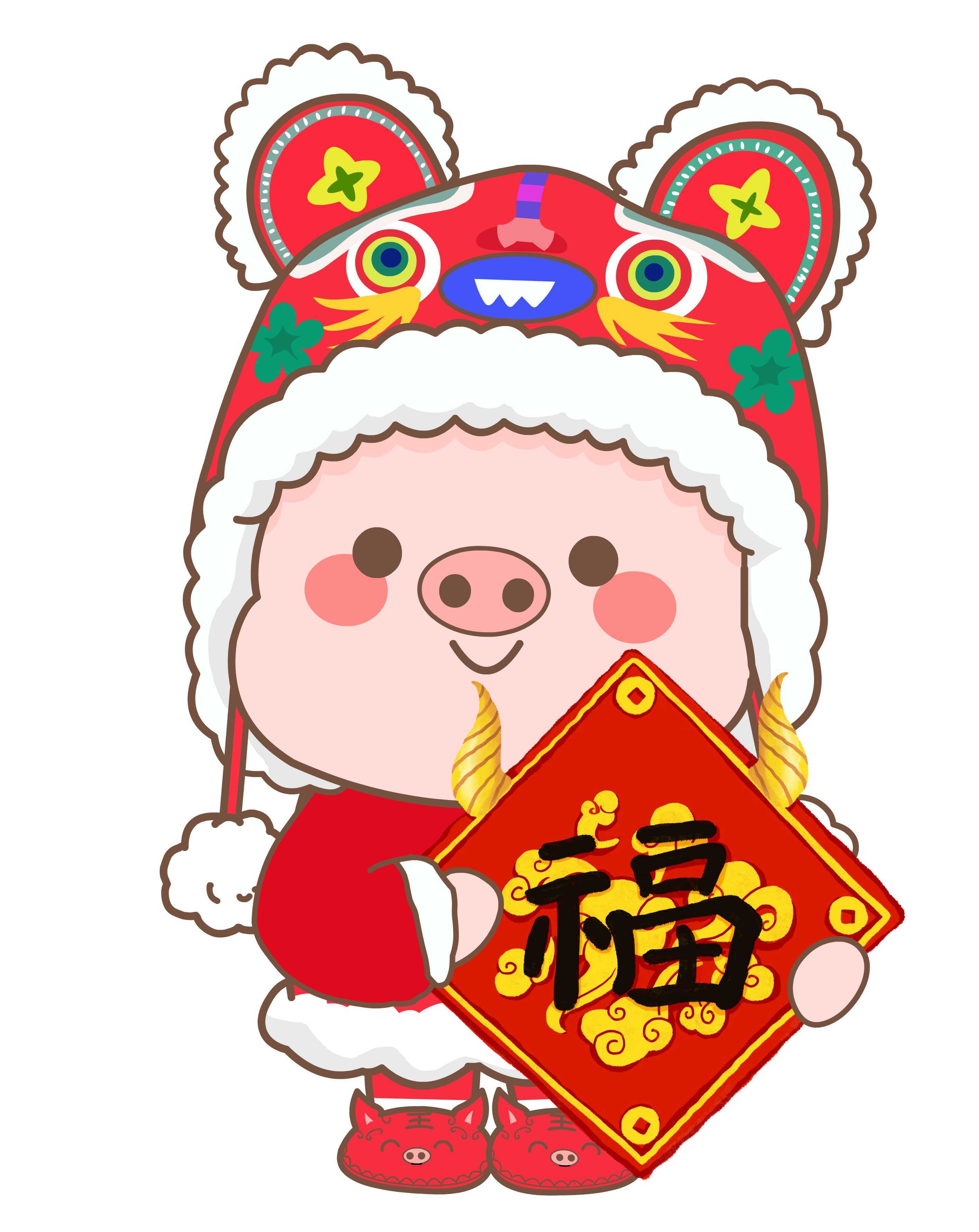 傻猪猪2021牛年新年壁纸头像