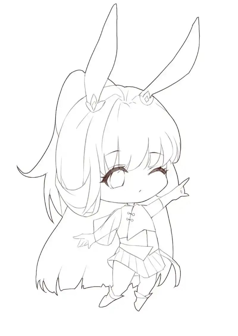 分享一个q版公孙离!#板绘 #绘画 #绘画教程  - 抖音