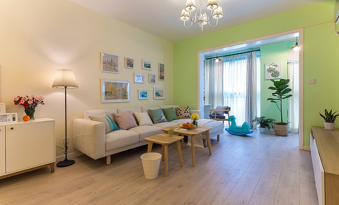 暖色调的家装设计,果绿和淡黄你更喜欢那一个?