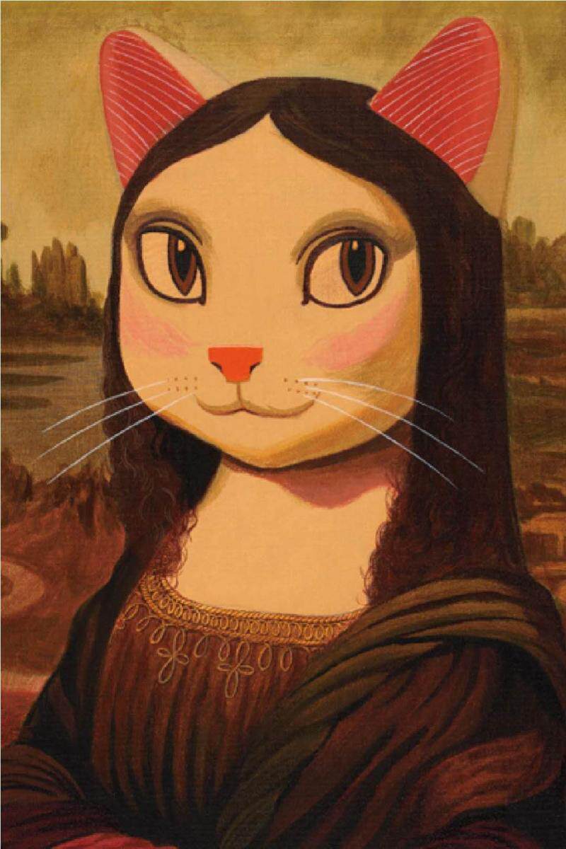 台湾山本美术馆猫咪1000片蒙娜丽莎少女耳环进口珍珠拼图