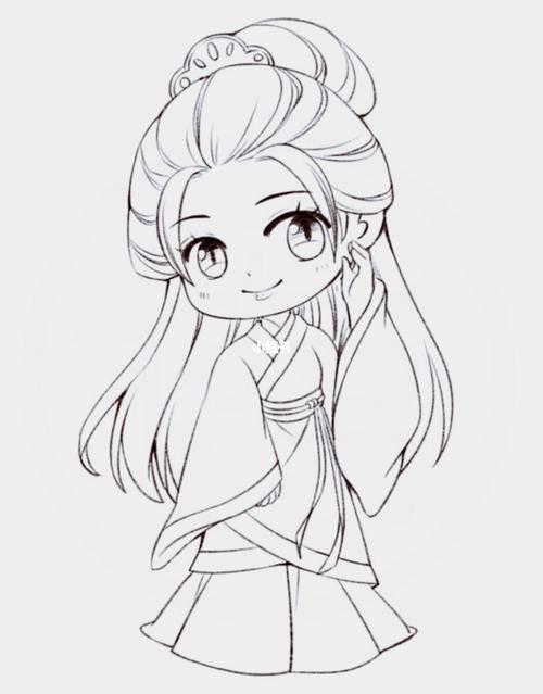 简笔画 卡通 漫画 手绘 头像 线稿 236282人物简笔画 动画初学者卡通