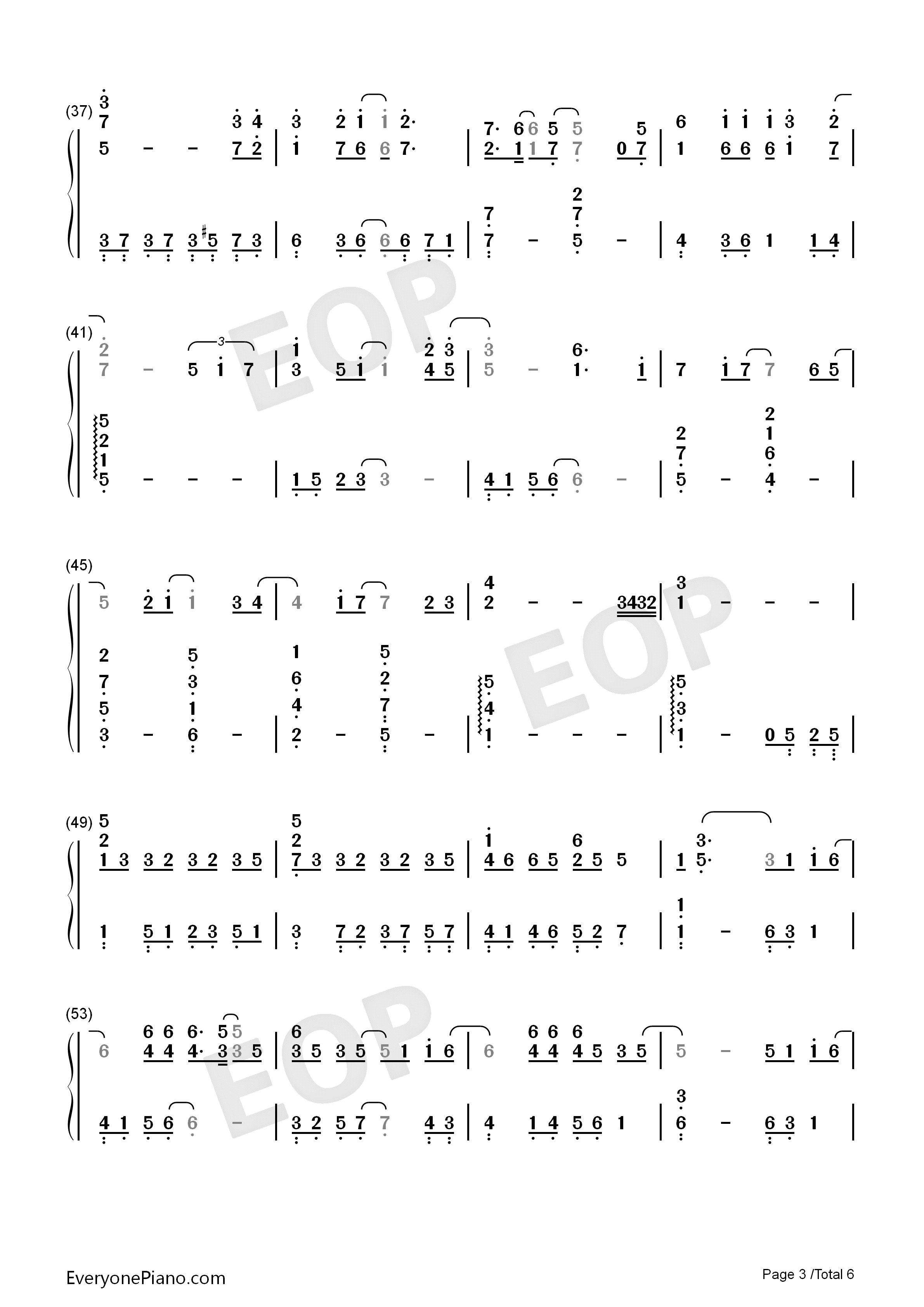 勇气梁静茹双手简谱预览3