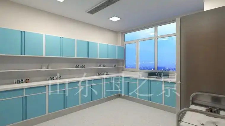 护士站简单吧台医院治疗室台柜 - 国之景医院家具公司