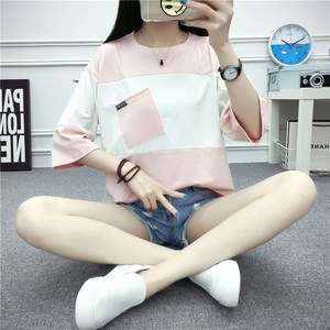 14-16岁女孩夏装上衣初中学生图片