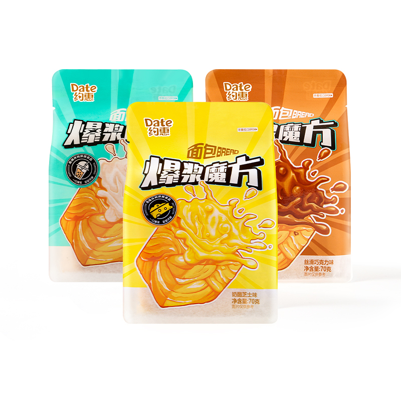 70g约惠爆浆魔方面包奶酪芝士味视频
