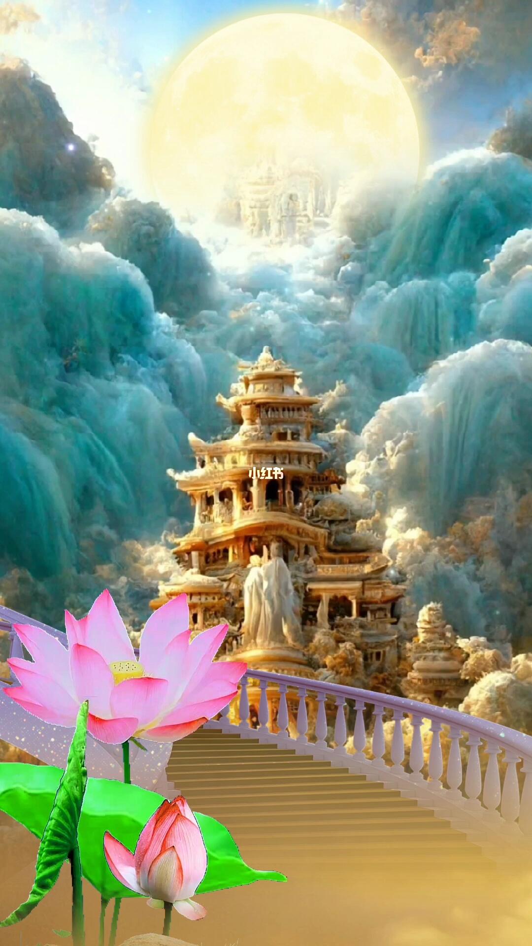 仙境云海#背景素材  #天宫  #广寒宫