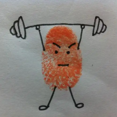 64发弹幕原图童真可爱手指画大尺寸头像头像中小人的主体是天真