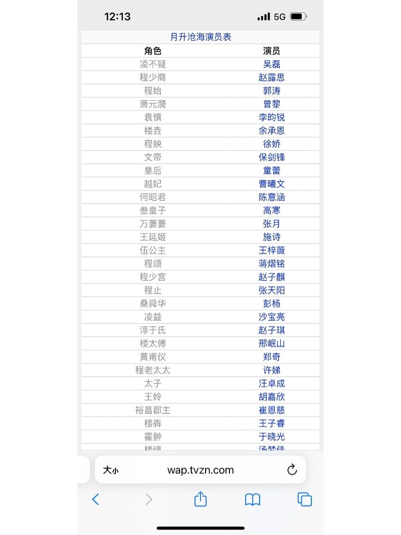 星汉灿烂月升沧海演员表