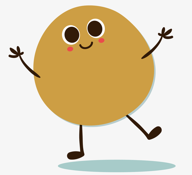 一个卡通的圆形形象