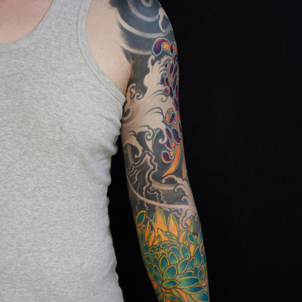 新传统花臂花臂 纹身师:晓_纹身吧社区 - 纹身大咖