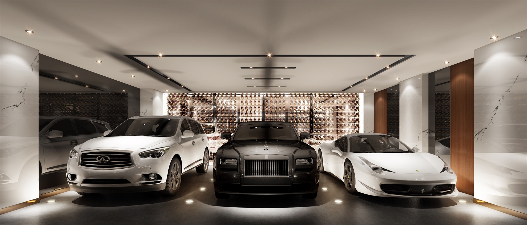 现代别墅地下车库