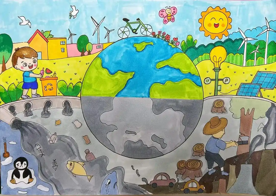 儿童画|保护环境