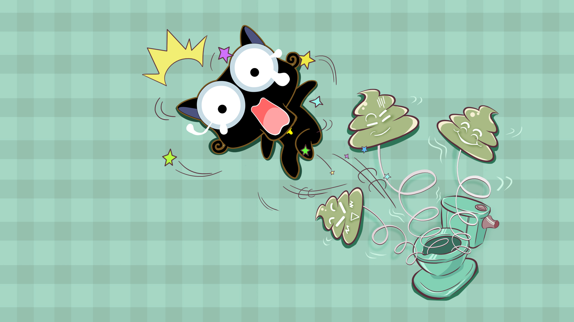 up喵猫咪可爱卡通图片桌面壁纸