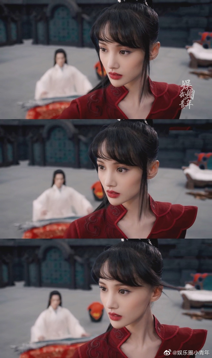 郑爽在《微微一笑很倾城》的红衣古装造型太美了,像ai一样完美_高清