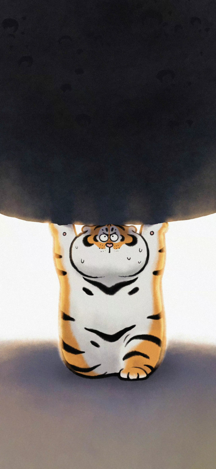 "超可爱的胖虎"手机高清壁纸·图源:不二马大叔&我不是胖虎君·原图