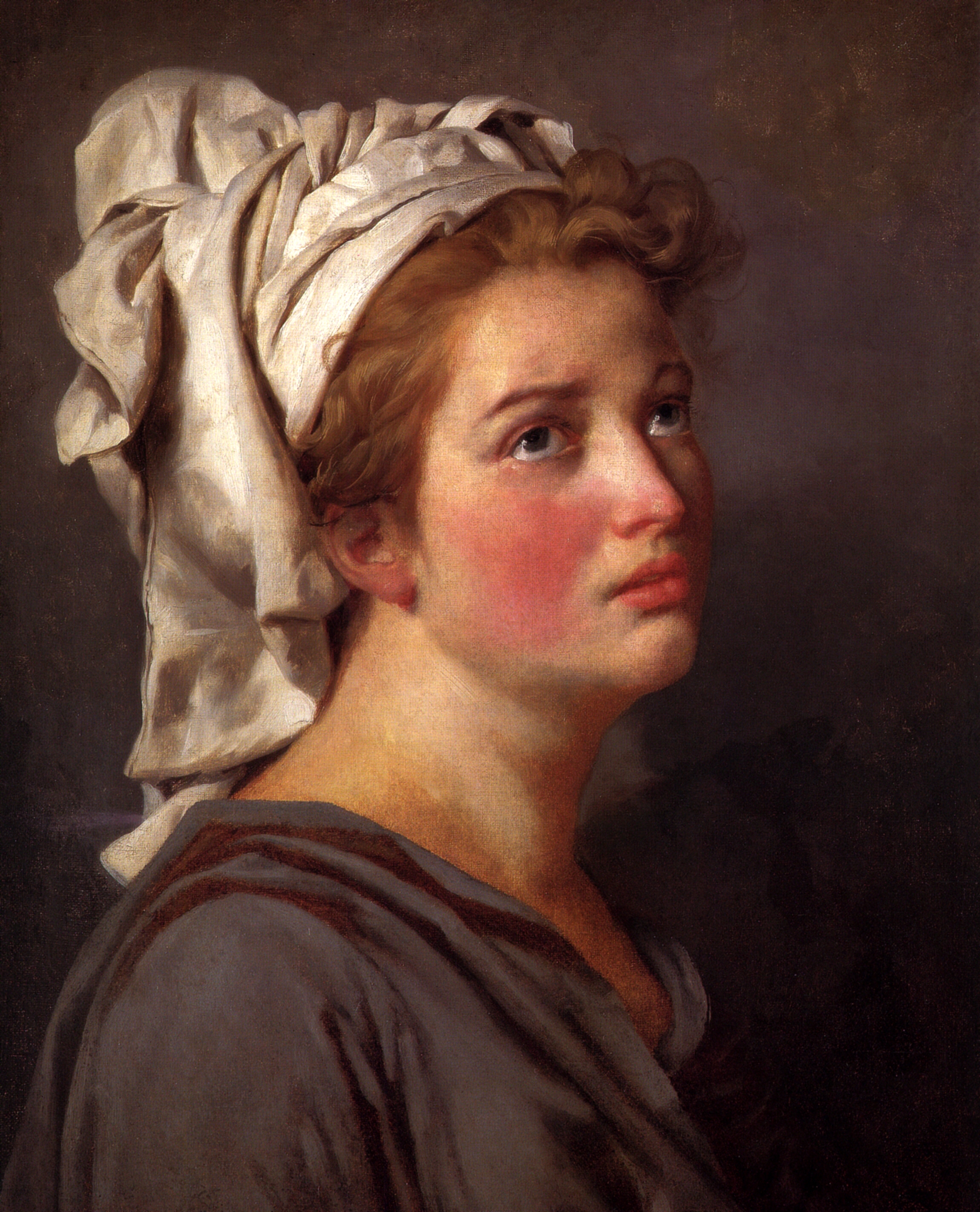 portrait of a young woman in a turban - jacques-louis david - wi