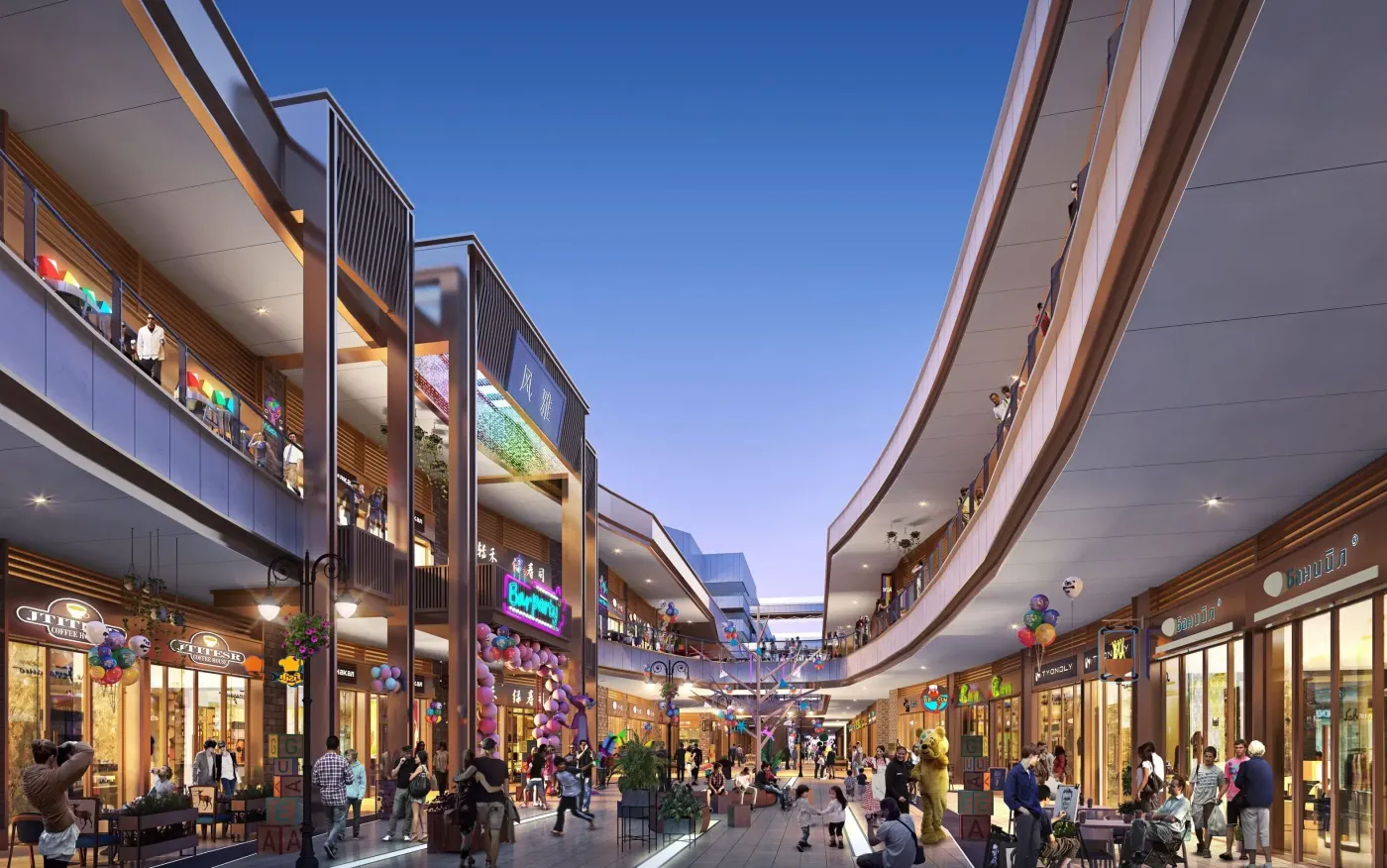 效果图商铺面积段从几十平米到近百平米,可选择性多,更稳妥,在经营