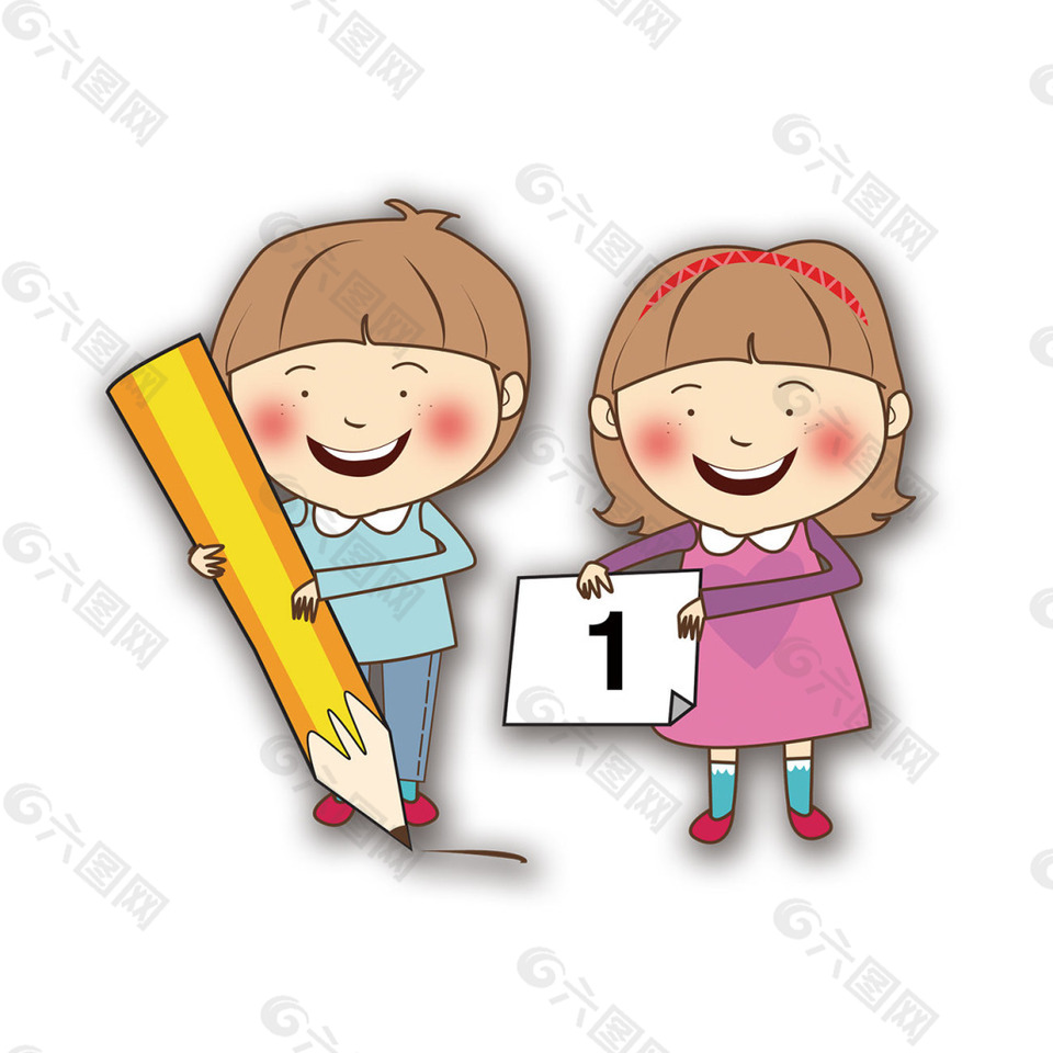 手绘儿童写字元素