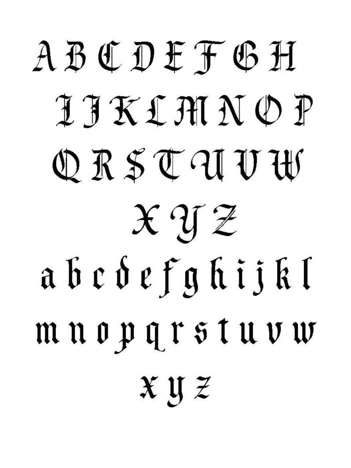 26个英文字母木纹身图案