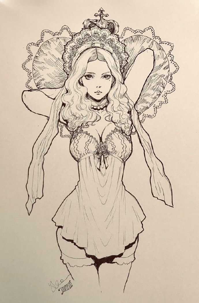 美少女线稿插画师yasahime