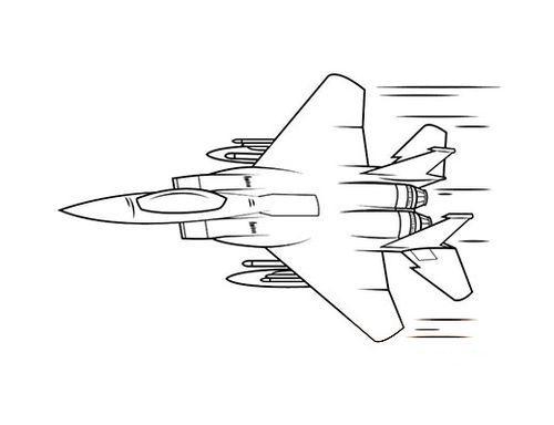 阅兵飞机的简笔画