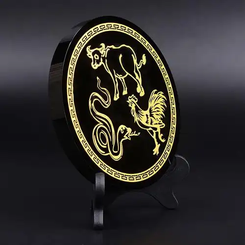 开光2021年蛇鸡牛三合摆件巳酉丑生肖贵人属牛本命年化解吉祥物