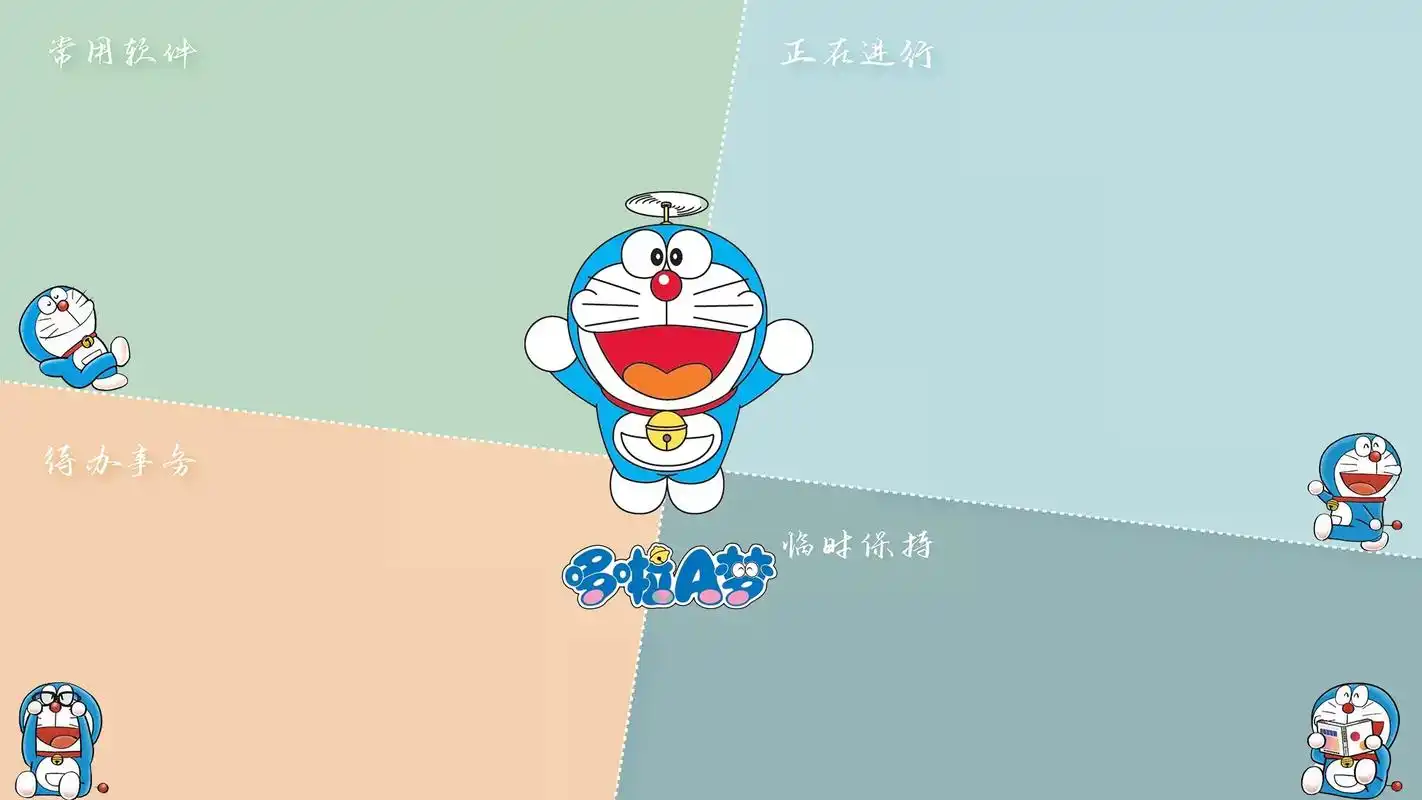 蓝色系壁纸|哆啦a梦系列电脑壁纸|蓝胖子 zui近天气太燥热 - 抖音