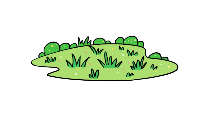 草地简笔画