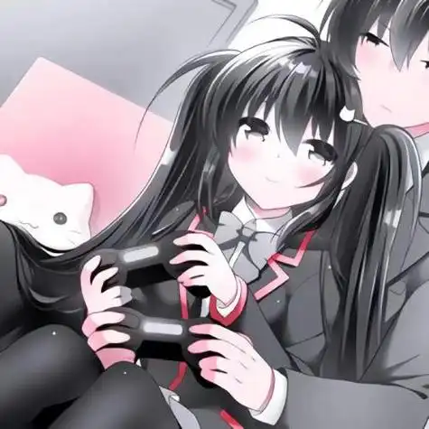 qq动漫情侣头像可爱萌1的乐观在支撑着我