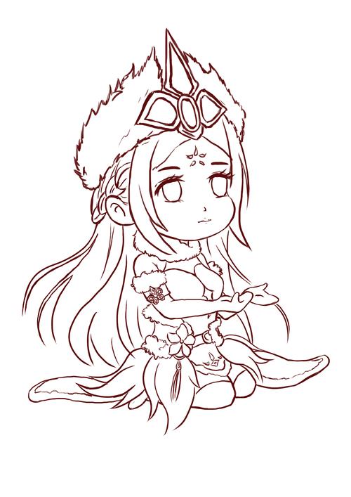 王者荣耀王招君简笔画