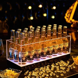 亚克力透明ktv啤酒12支装啤酒大小酒具酒吧ktv啤酒框香槟创意网红