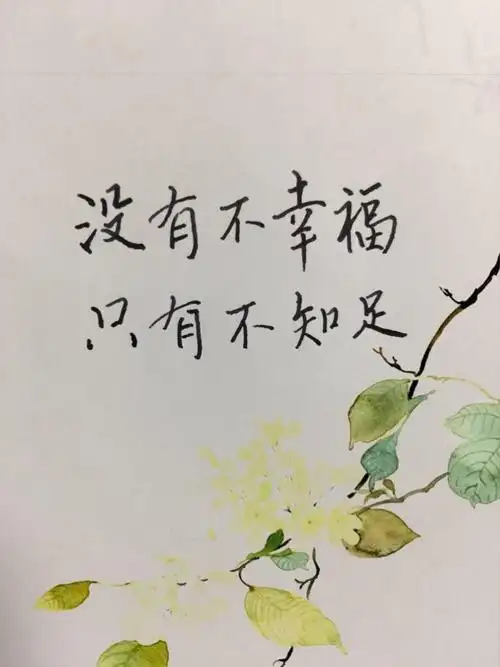 【书写人生手写团】第477天:没有不幸福,只有不知足.