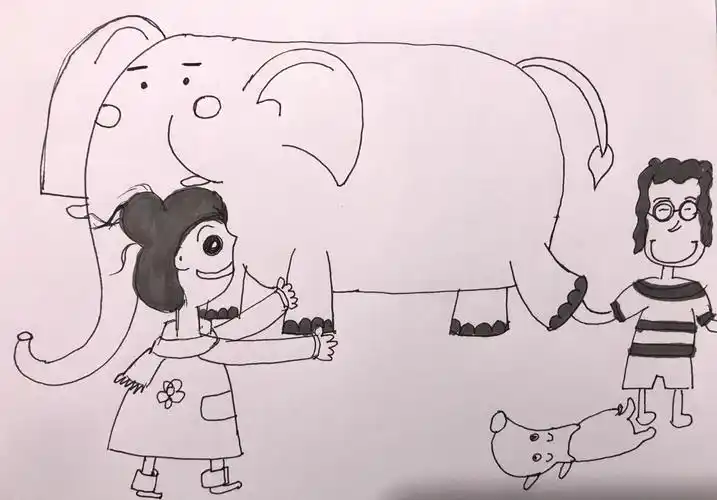 我们一起玩盲人摸象的游戏,带上眼罩,扮演盲人,感受盲人的世界