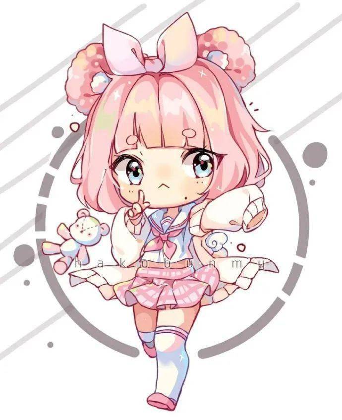 67马克笔手绘超萌q版动漫板绘