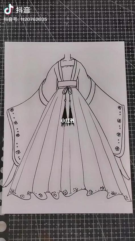 画古装的画法仙气飘飘的古风裙子 #临摹礼服裙子参考画法精 简笔画