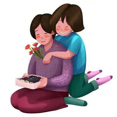 卡通手绘母亲节人物素材