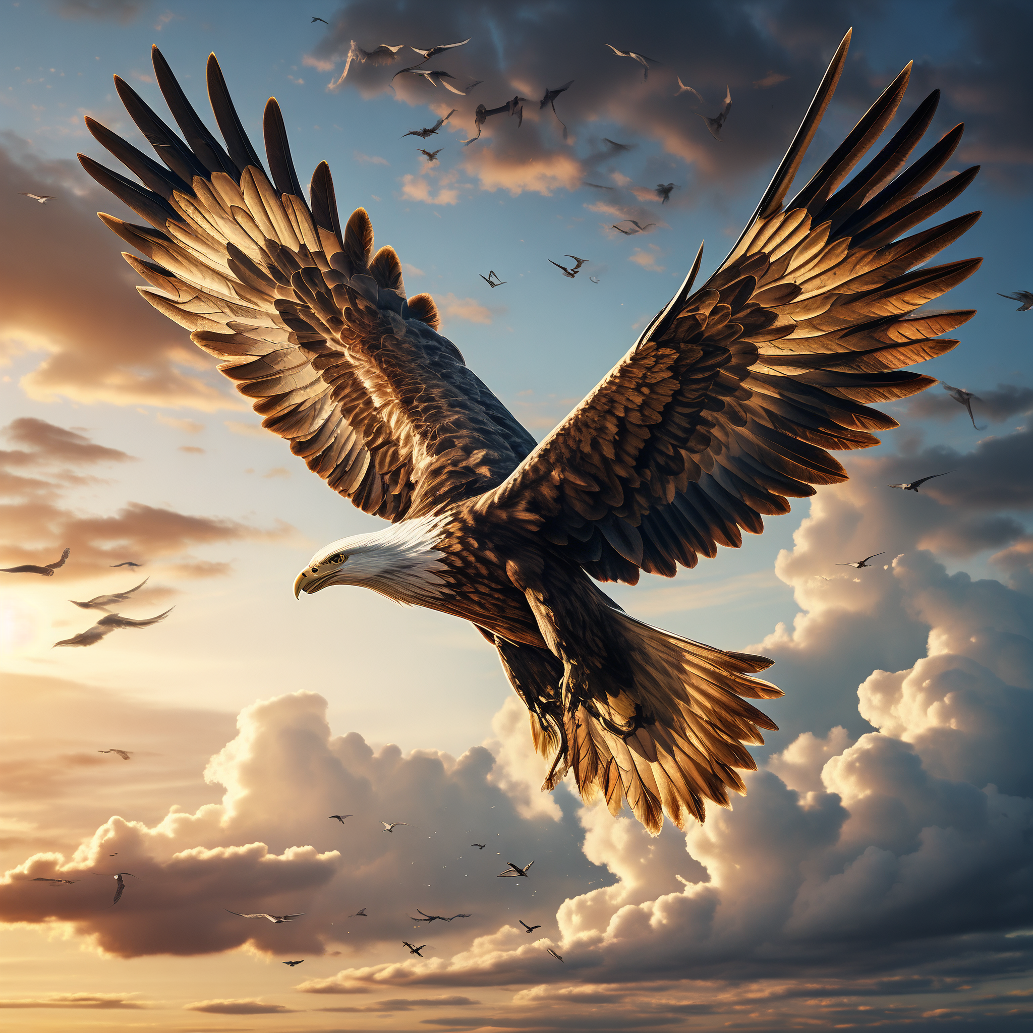 大鹏展翅的雄鹰头像07