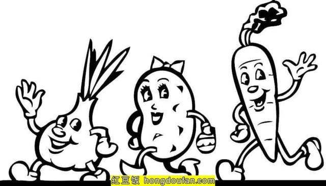 画什么蔬菜最简单,蔬菜最简单的画法(10张有趣的卡通涂色蔬菜简笔画)
